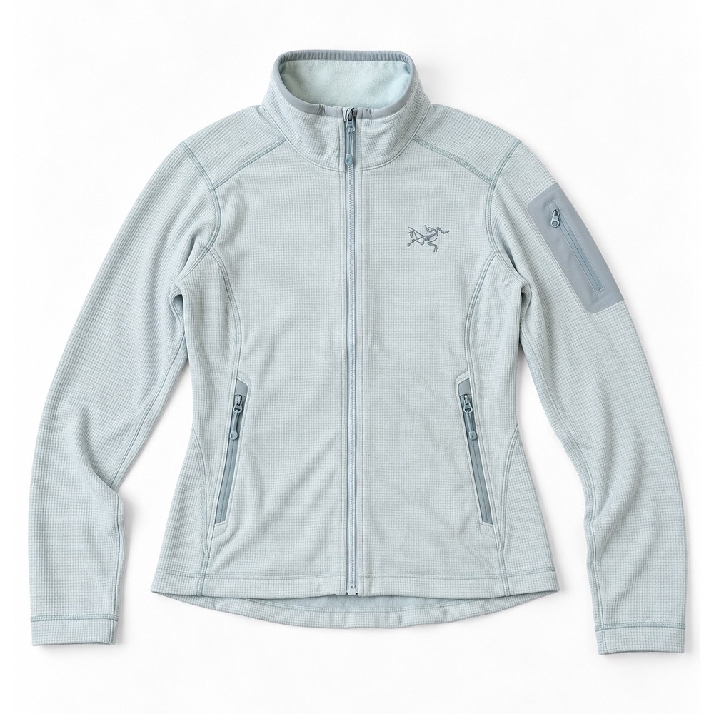 Arcteryx Delta LT Jacket Womens XS Light Blue Grid Fleece Full Zip 17587